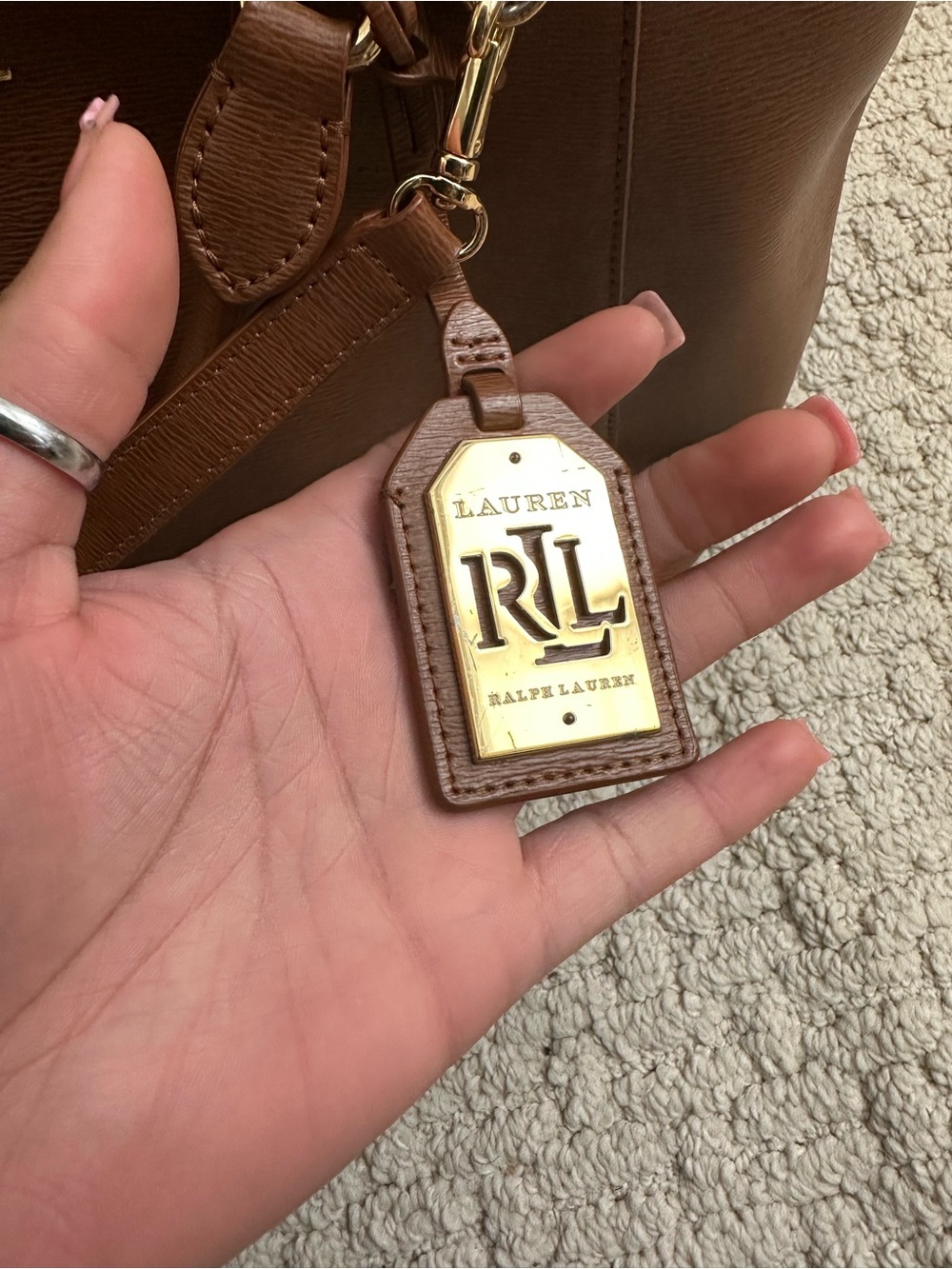 Ralph Lauren Tan Leather Satchel - Picture 3 of 9